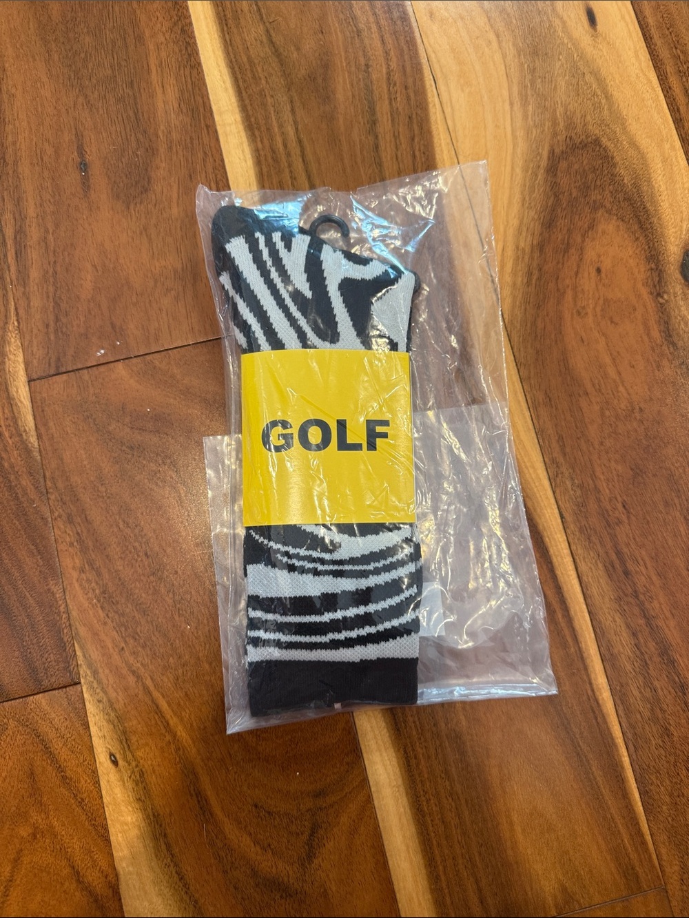 Black & White Zebra “Melted” Golf Wang Crew Socks